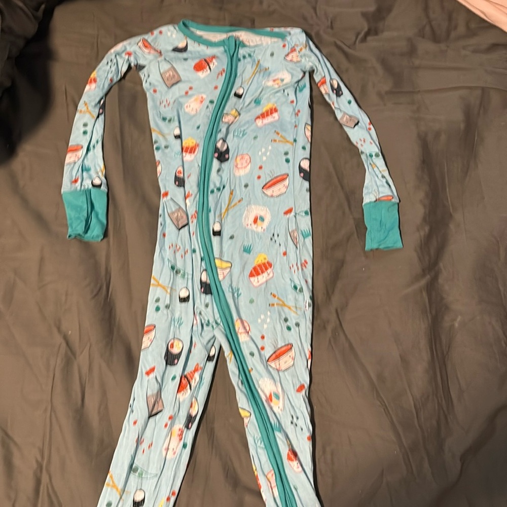 Little Sleepies zippy 3T. Sushi print.